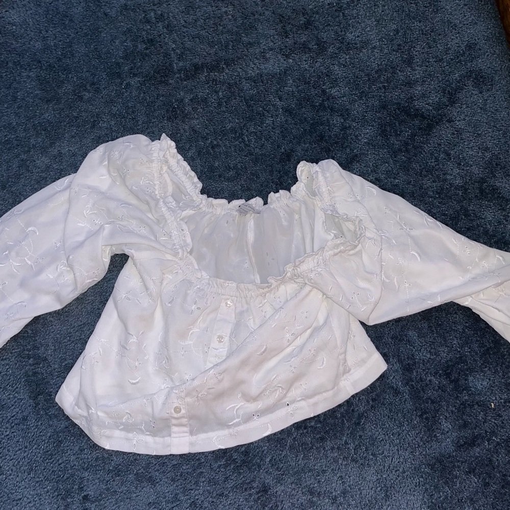 Strapless white top